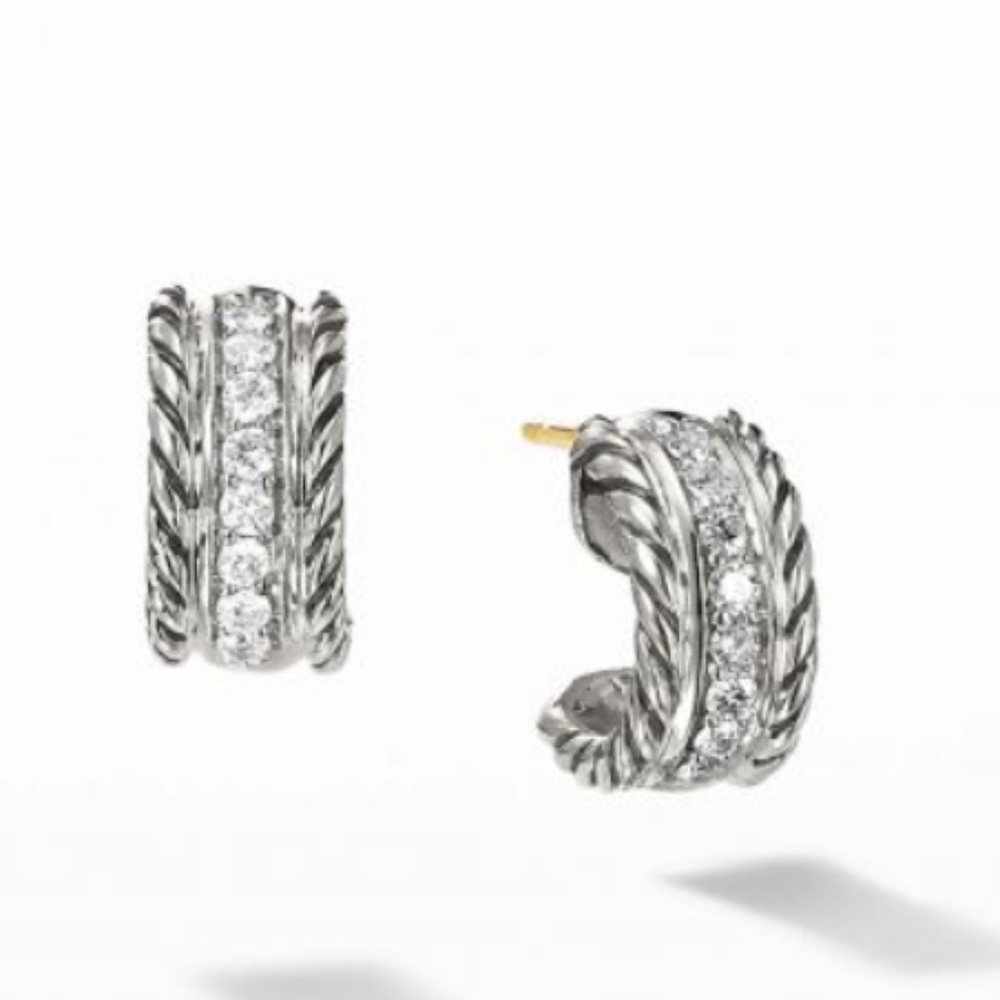David Yurman Cable Classics Earrings with Diamonds